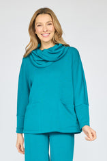 Feather Lux Knit Cowl Tunic