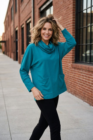 Feather Lux Knit Cowl Tunic