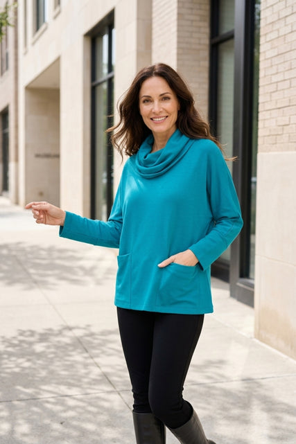 Feather Lux Knit Cowl Tunic