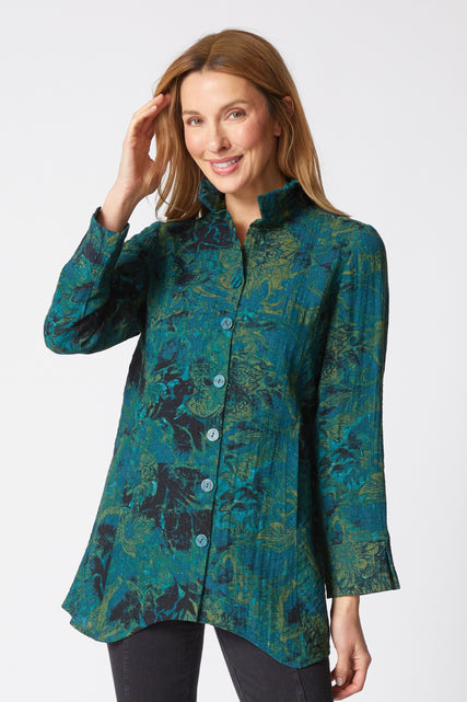 Express Travel Jacobian Floral Artist Shirt