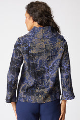 Express Travel Jacobian Floral Cowl Pullover