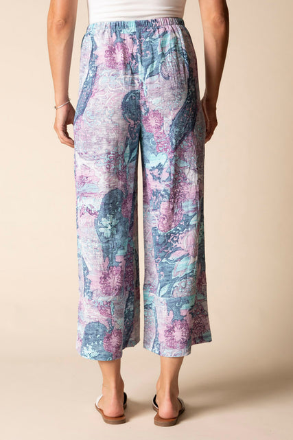 Destination Unknown Button Hem Crop Pant