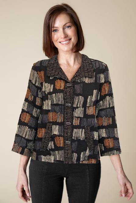 Express Travel Fine Lines Pleat Back Jacket