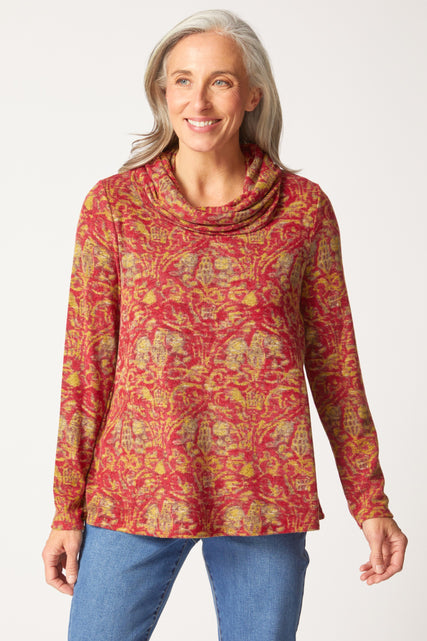 Super Soft Fleece Tapestry Cowl Neck