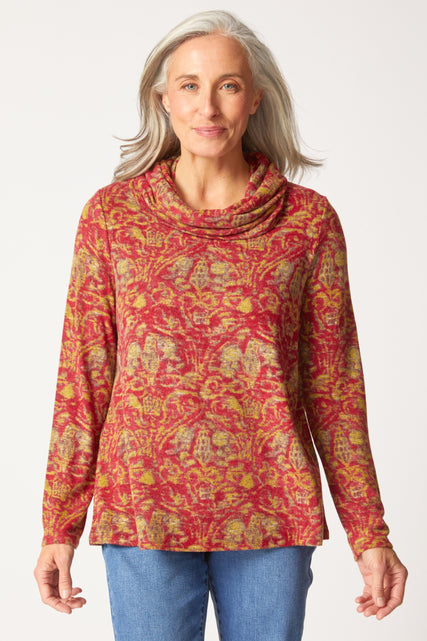 Super Soft Fleece Tapestry Cowl Neck