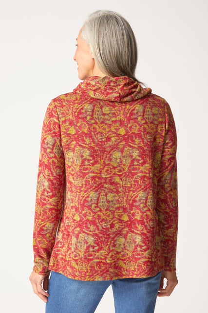 Super Soft Fleece Tapestry Cowl Neck