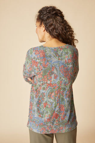 Super Soft Fleece Paisley Pullover