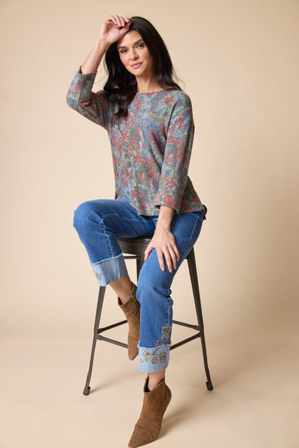 Super Soft Fleece Paisley Pullover
