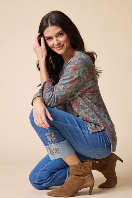 Super Soft Fleece Paisley Pullover