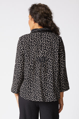 Express Travel Organic Dot Pleat Back Jacket