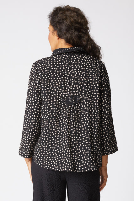 Express Travel Organic Dot Pleat Back Jacket