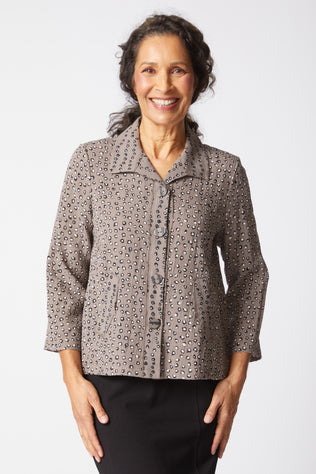 Express Travel Organic Dot Pleat Back Jacket