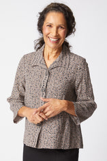 Express Travel Organic Dot Pleat Back Jacket