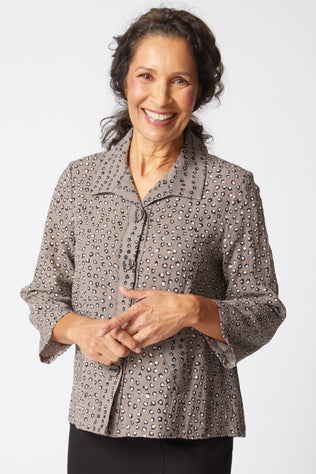 Express Travel Organic Dot Pleat Back Jacket