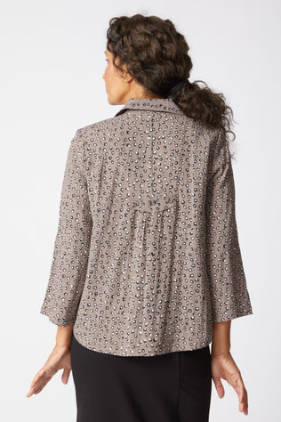 Express Travel Organic Dot Pleat Back Jacket