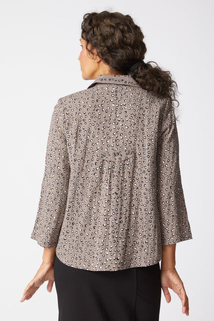 Express Travel Organic Dot Pleat Back Jacket