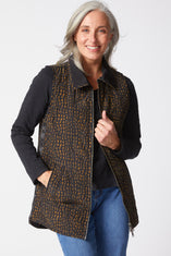 Reversable Mosaic Print Quilt Jacket