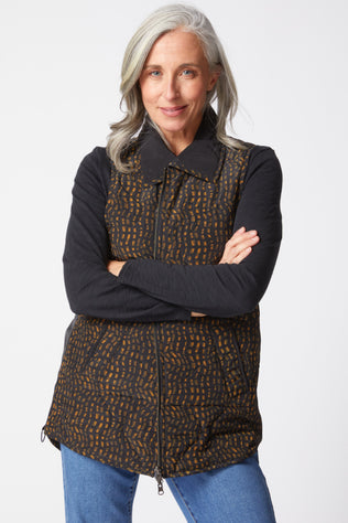 Reversable Mosaic Print Quilt Jacket