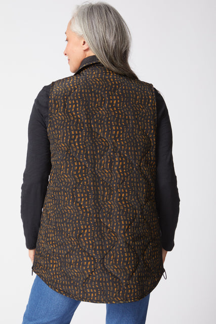 Reversable Mosaic Print Quilt Jacket
