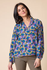 Viscose Rayon Crepe Ruched Shirt