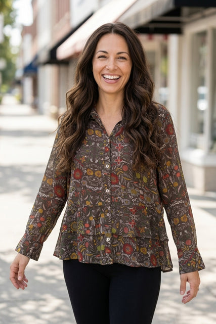 English Garden Flounce Shirt