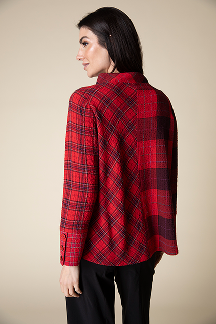 Girl Gone Plaid Asym Top