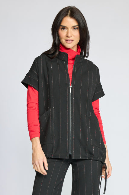 Playful Pinstripe Travel Vest