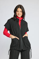Playful Pinstripe Travel Vest