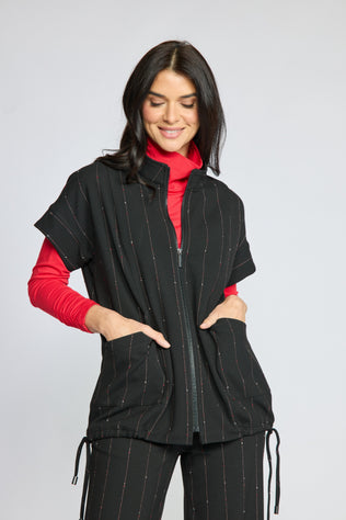 Playful Pinstripe Travel Vest