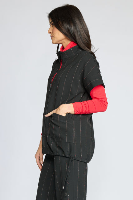 Playful Pinstripe Travel Vest