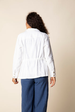 Linen Flora Jacket Top