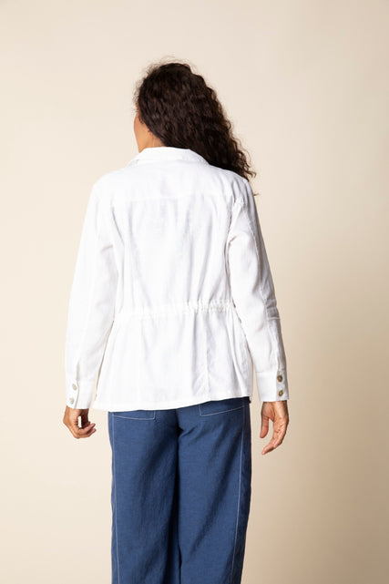 Linen Flora Jacket Top