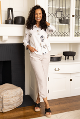 Pleat Button Capri