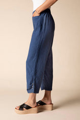 Pleat Button Capri