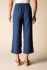 Pleat Button Capri