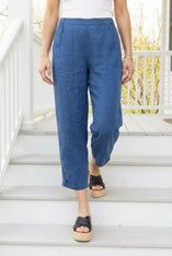 Pleat Button Capri