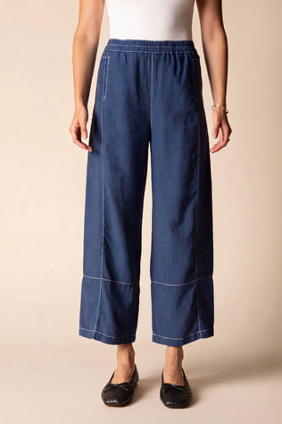 Contrast Seams Crop Pant