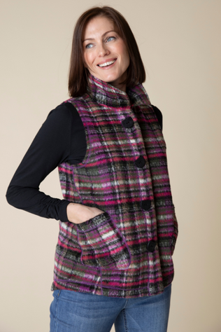 Brushed Plaid City Vest