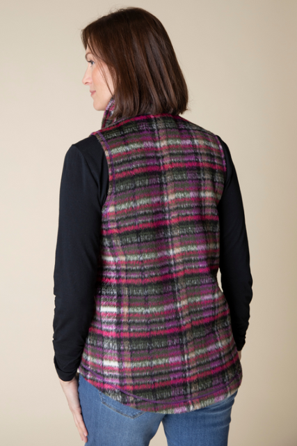 Brushed Plaid City Vest