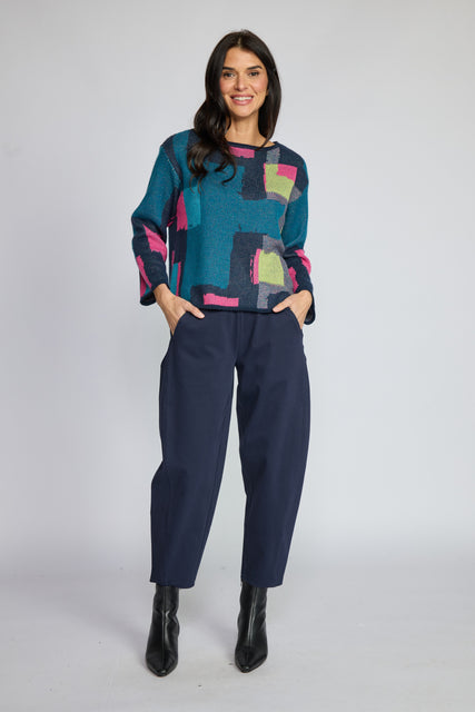 Collage Swing Pullover Sweater