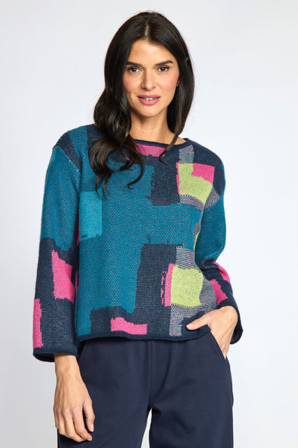 Collage Swing Pullover Sweater