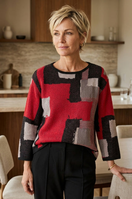 Collage Swing Pullover Sweater