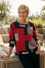 Collage Swing Pullover Sweater