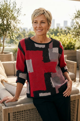 Collage Swing Pullover Sweater