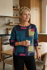 Collage Swing Pullover Sweater