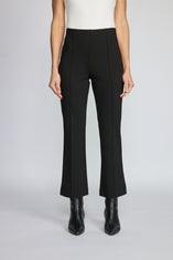 Knit Denim Seamed Kick Flare Pant