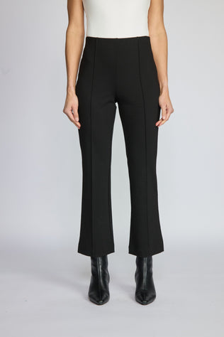 Knit Denim Seamed Kick Flare Pant