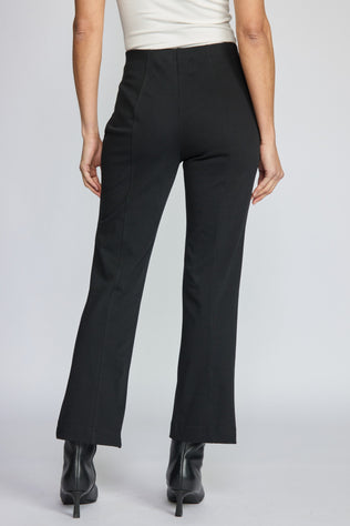 Knit Denim Seamed Kick Flare Pant
