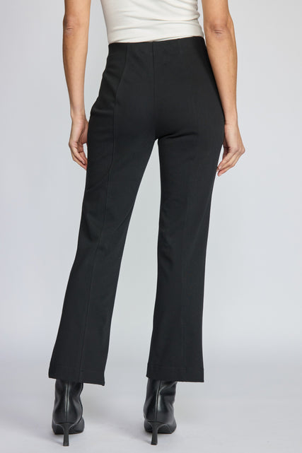 Knit Denim Seamed Kick Flare Pant