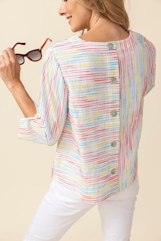 Sanibel Buttonback Top